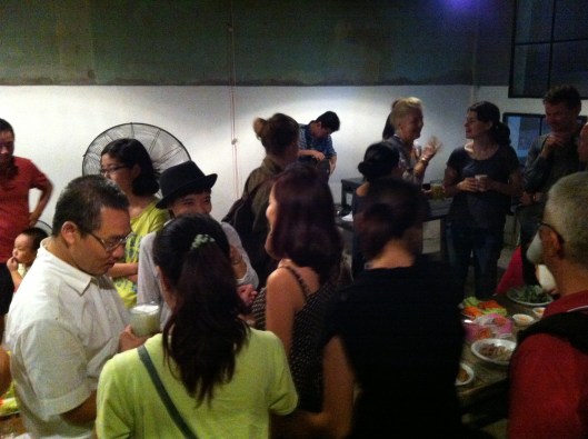 Dom Dom reception, Kim Ngoc is the woman to the left with the hat.