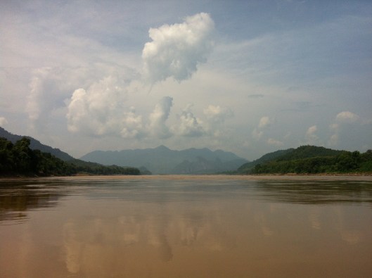 Toward the Pak Ou Caves on the Mekong.