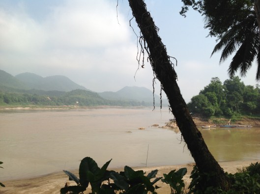 The meeting of the Nam Khan and Mekong Rivers in Luang Prabang.
