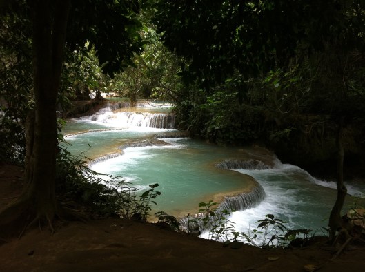 A terrace of waterfalls.