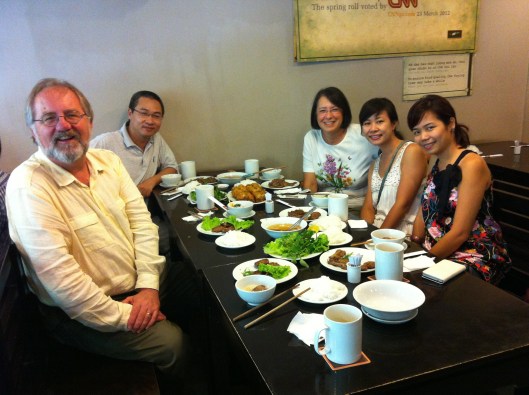 From the left: me, Bao Coc, Jan, Nguyen My Huong, Le Thu Huong at Nem.
