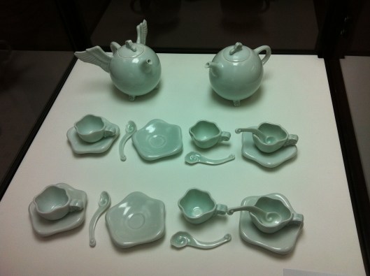 New tradition tea cups in Hong Kong.