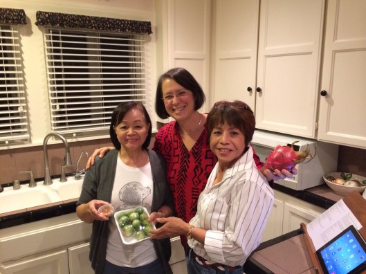 Supapan, Jan and Lawan before the cooking begins.