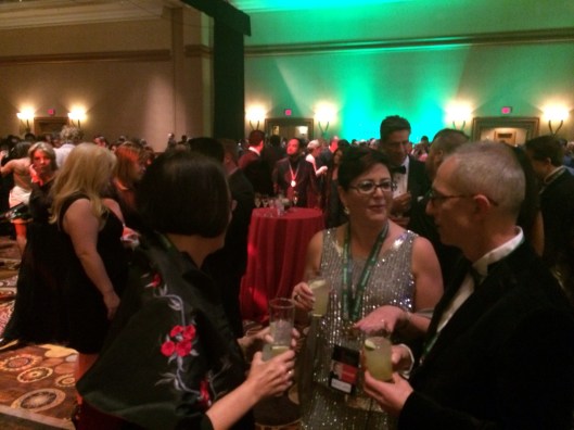 "So, what are you nominated for?" A nice Grammy moment for Jan, Gaby and Alejandro (my photo).