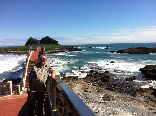 On the dragon Bridge in Taiwan.