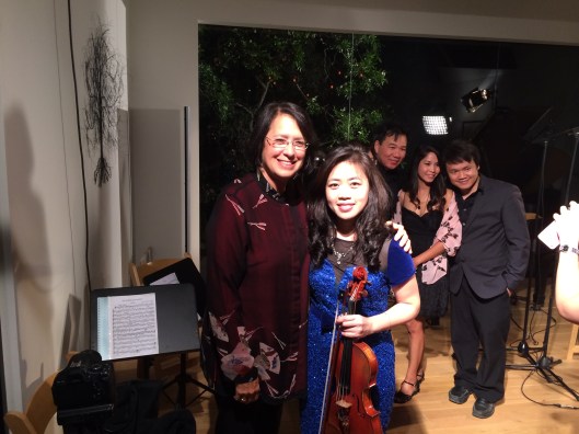 Smiles need no translation as Jan and To Trinh celebrate a great performance.