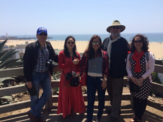 On the Palisades in Santa Monica.