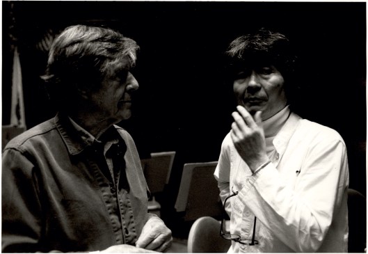 John Cage & Seiji Ozawa discussing the world premiere of Quartets.