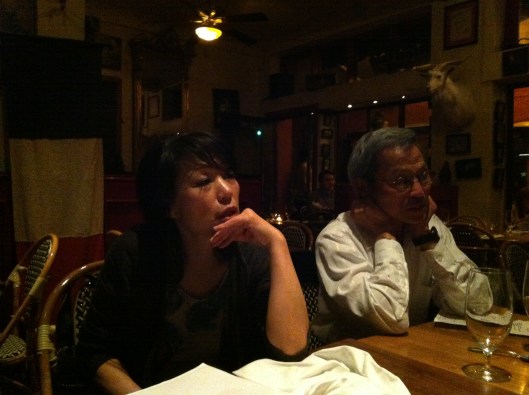 Unsuk Chin and Wang Chung Lee at Cafe Stella in Sunset Junction.