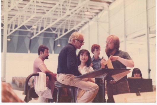 With Leonard Bernstein at Tanglewood.