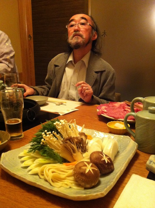 Ichiro approves the mushrooms!