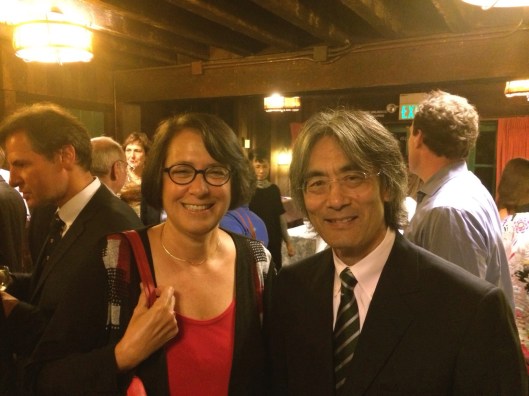 Old friends reconnect as Jan and Kent Nagano see each other again in San Francisco.