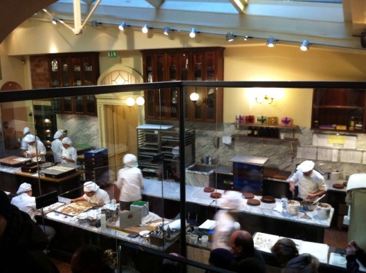 Backstage at Cafe Demel.