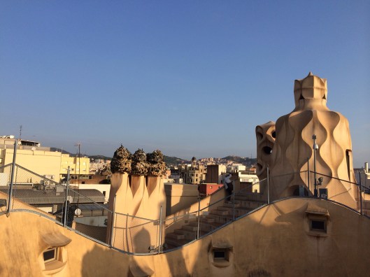 Gaudi's chimneys and water towers at La Pedrera.