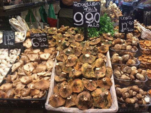 Autumn mushroom harvest at La Boqueria.