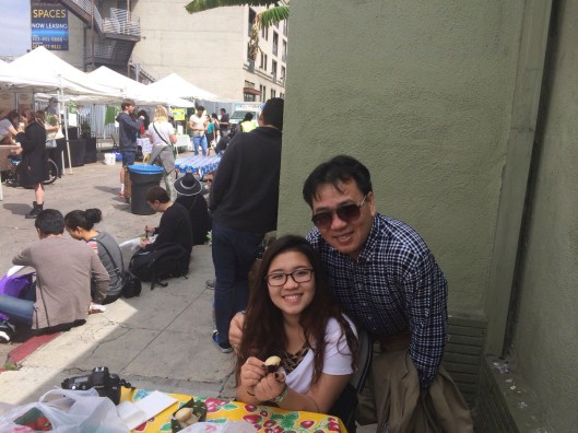 Father daughter reunion in Hollywood.
