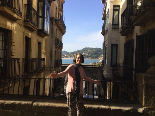 Celebrating in San Sebastian.