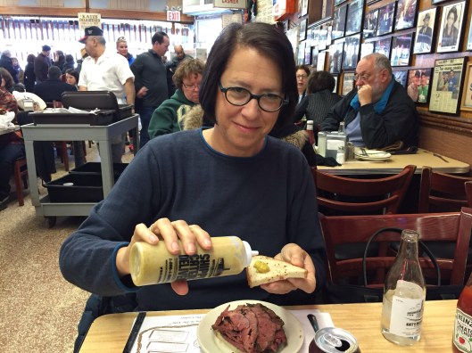 Jan has the right touch for the mustard. Please have your sandwich on rye bread!