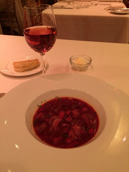 Food is memory: borscht for grandma and mom, a kir for Aunt Elaine.