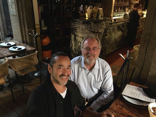 With Raul Tudon at Los Danzantes in Coyoacan.