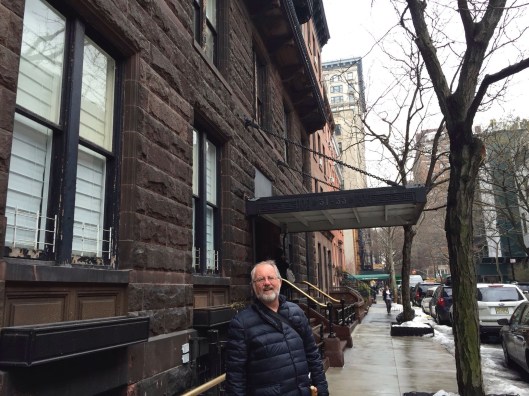 In front of Carter's apartment in March, 2015.