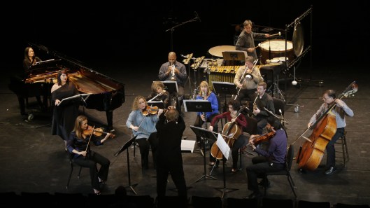 Doing our best on stage for Hosokawa.