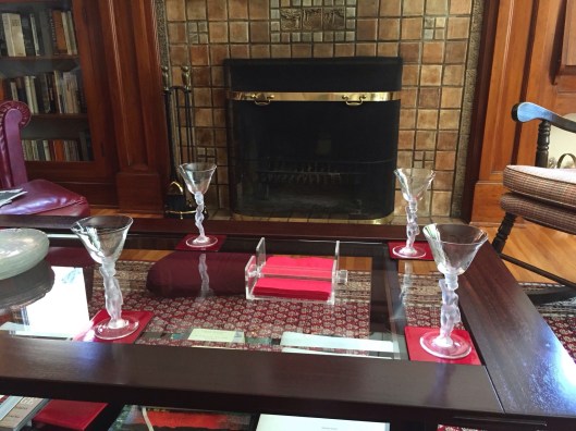 My mother's treasured cocktail glasses hole 1.5 ounces, a perfect amount.