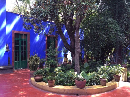 Across from the front door.