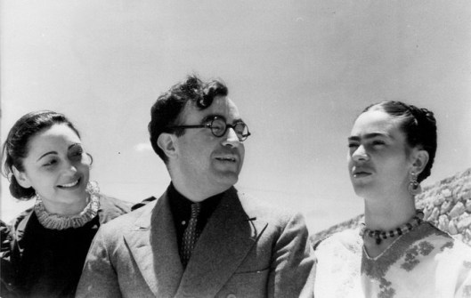 At Teotihuacan: Rosa Covarubbias, Carlos Chavez and Frida Kahlo.