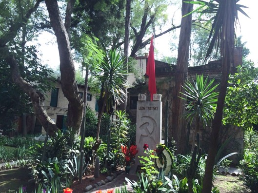 The grave of Leon Trotsky and his wife in Coyoacan.