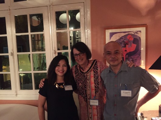 Jan quietly savoring the moment with Tran Thu Thuy and Vu Nhat Tan.