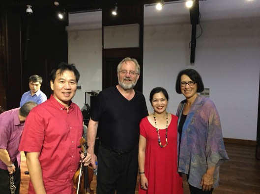 Jan and I with Pham Truong Son and our Vietnamese tutor, his wife Tran Thu Thuy.