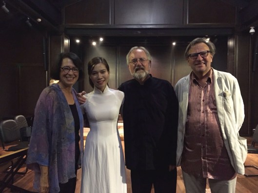 The potential of violinist Khanh Linh is easy to hear, with Jan Karlin, me and Geir Johnson.