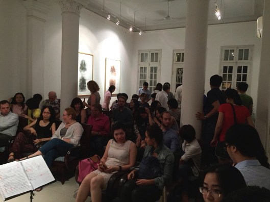 Our capacity crowd spilled onto the street.