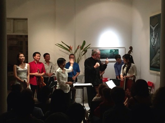 Acknowedging a rousing response.