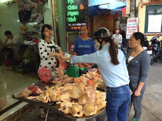 You'll get the whole bird from this poultry stall.