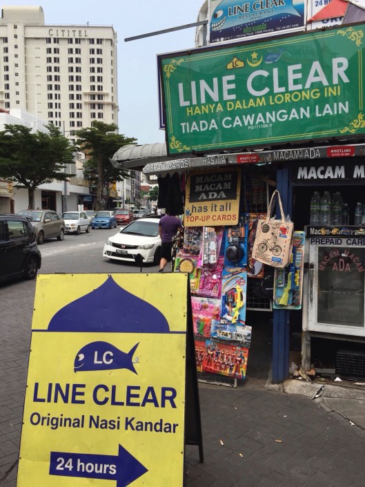 The famous LIne Clear is on Jalan Penang.