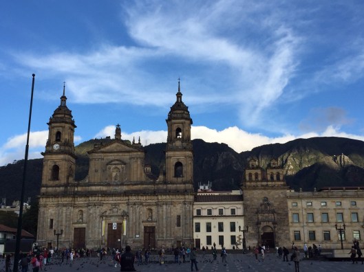 Bogota sunset from Plaza Bolivar.