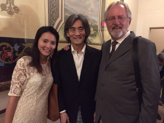 Celebrating backstage as Vi Pham meets Kent Nagano.