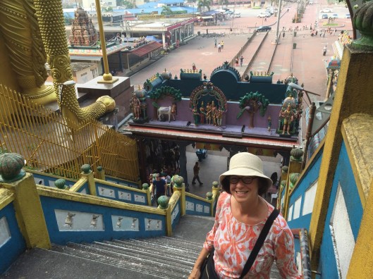 Jan at the Batu Caves in Kuala Lumpur, Malaysia.