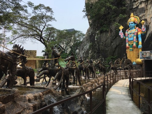 The entrance to the Ramayana Cave at the Batu Cave complex.