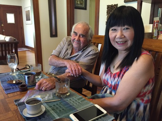 A happy Bill Kraft and Joan Huang at our rendang party.