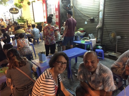 Jan and Vu Nhat Tan in the Old Quarter.