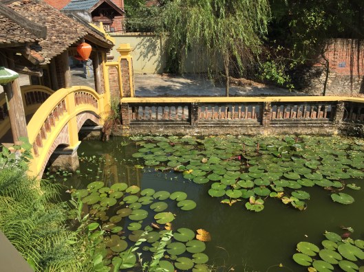 A lily pond at Chua Linh Am Temple.