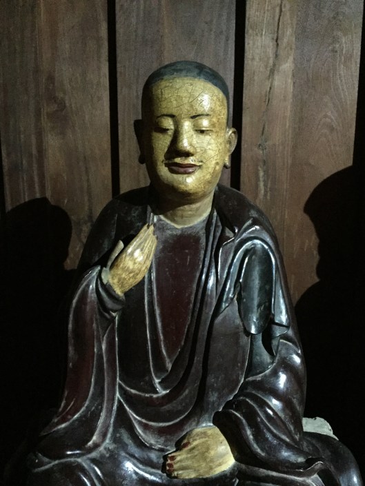 A monk deep in meditation.