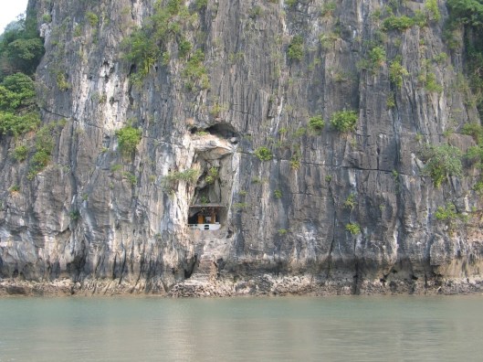 The cave entrance.