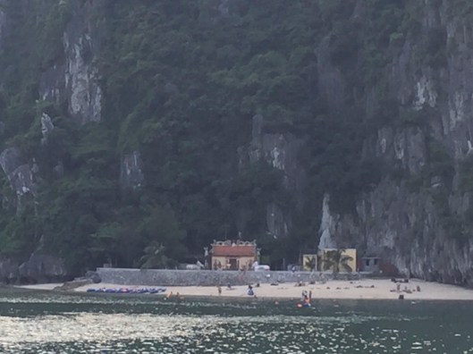 A zoomed shop of the swimming beach.