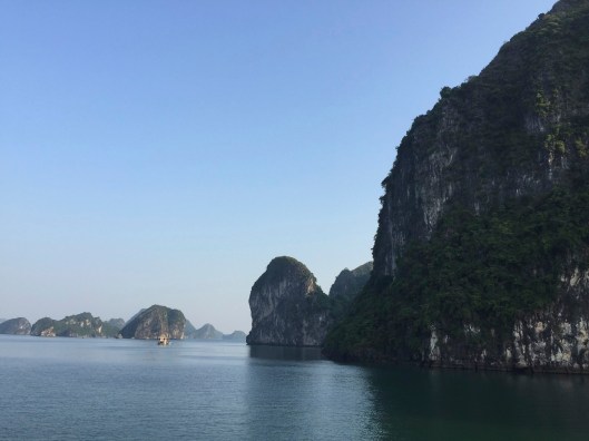 Turning around the next rock.