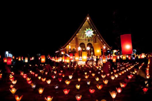 Lanterns are prepared at over 30 temples in Luang Prabang.