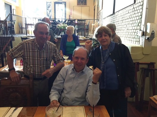 Ron, Randy and Barbara Schoenberg at my 60th birthday party on Olvera Street.
